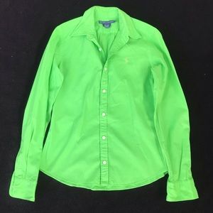 Ralph Lauren Slim Fit Shirt Green  Size 4